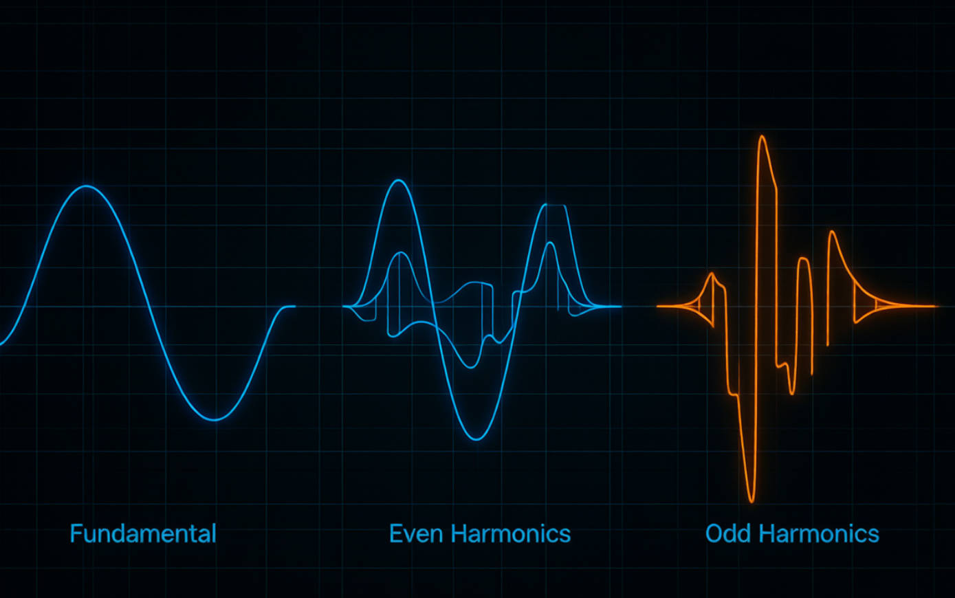 Even And Odd Harmonics Waveform Comparison Even And Odd Harmonics Waveform Comparison