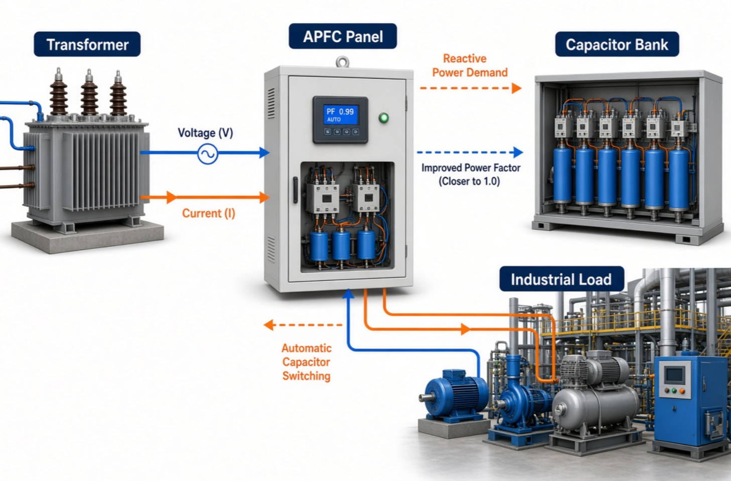 Automatic Power Factor Correction Process