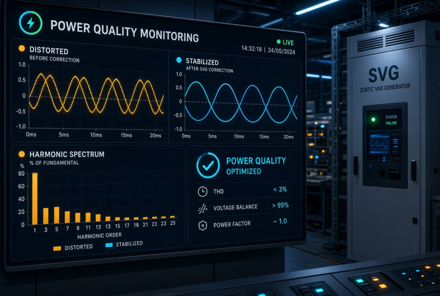 Industrial Harmonic Control Analysis