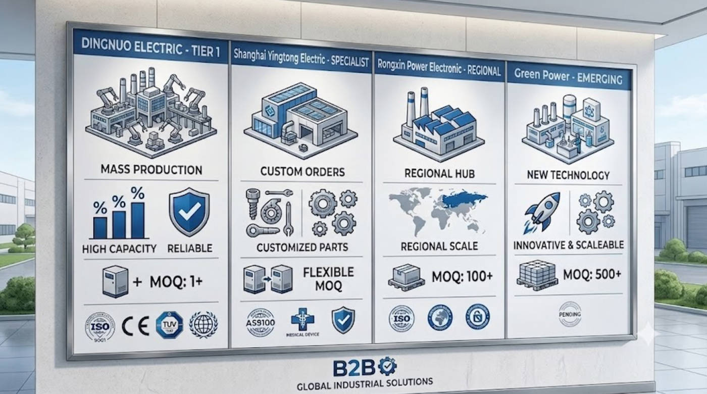 Supplier Comparison Chart