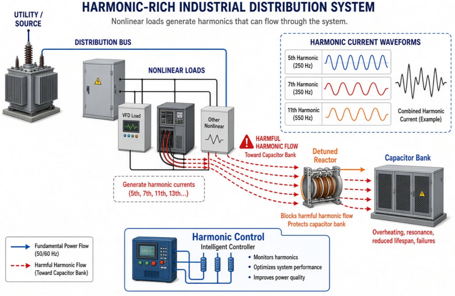 Harmonic Protection With Capacitor Bank And Reactor