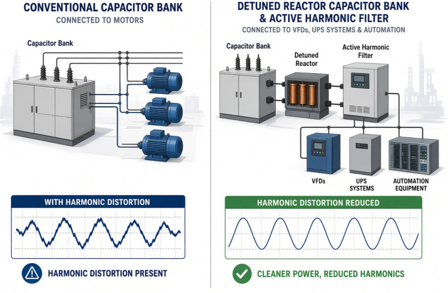 Harmonic Filter And Capacitor Bank Comparison