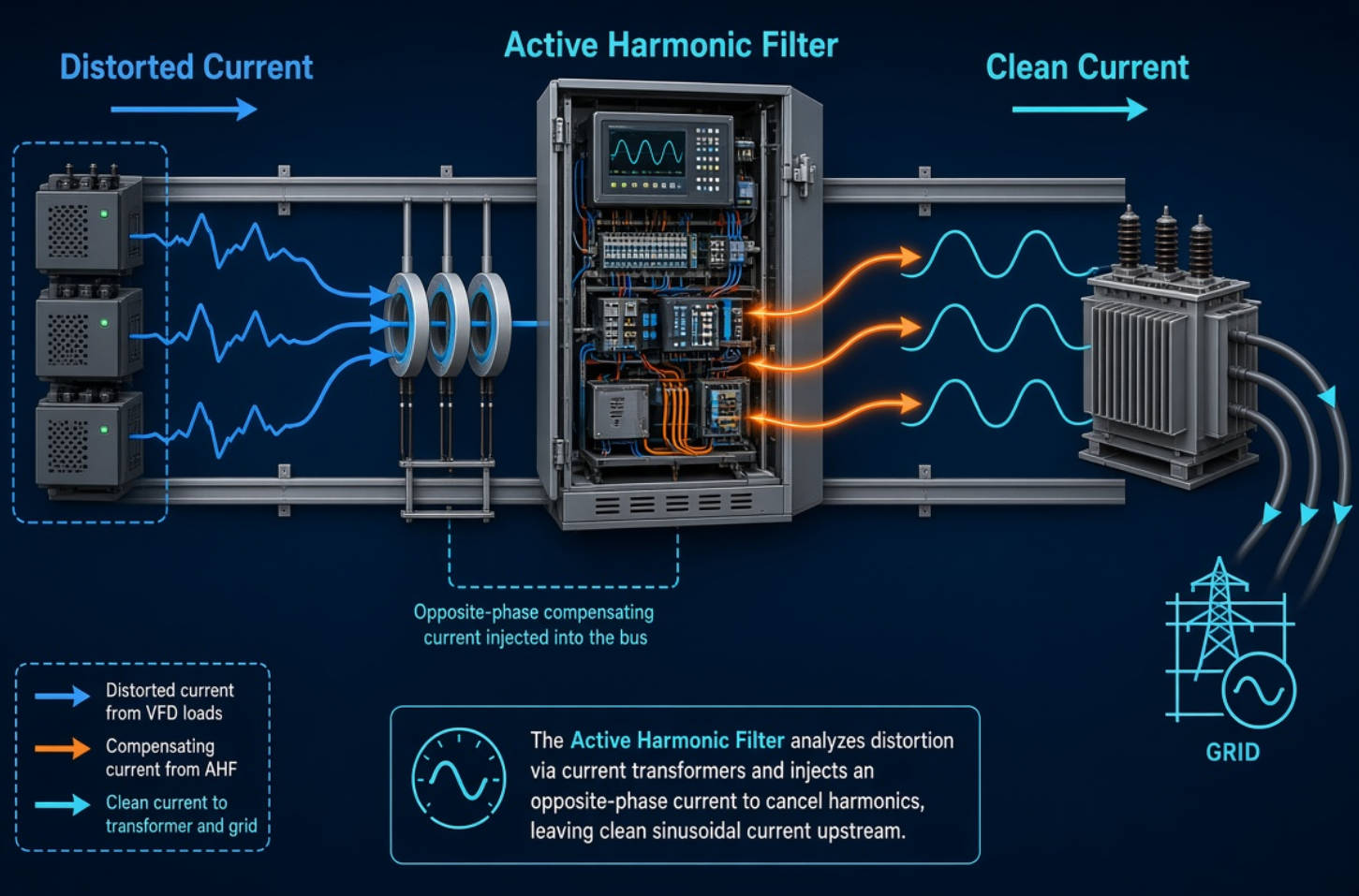 Active Harmonic Filter Working Principle2