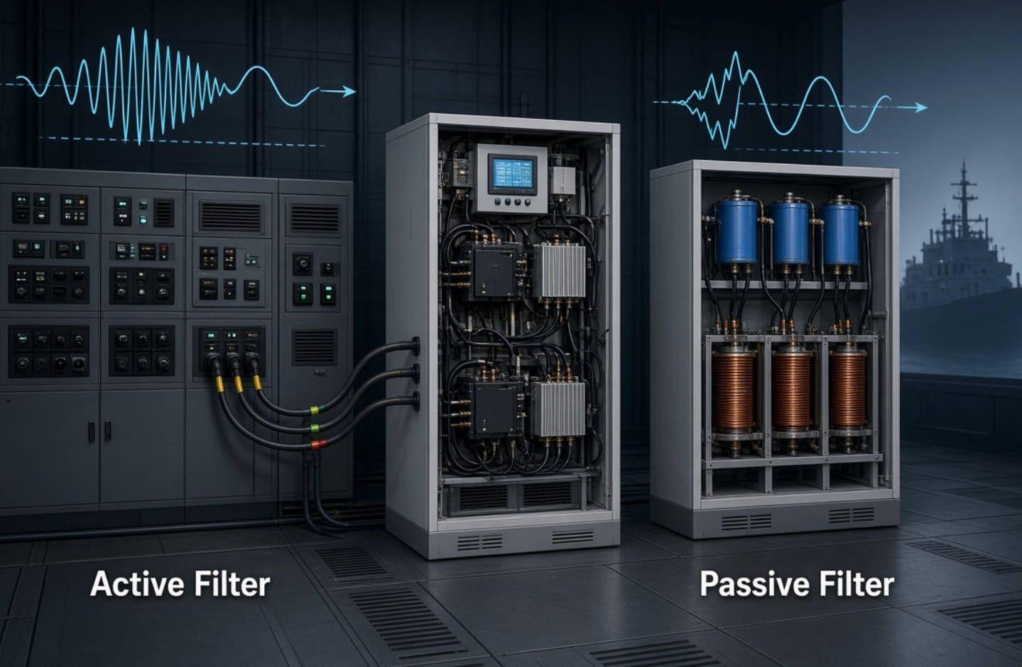 Active Harmonic Filter vs Passive Harmonic Filter for Marine Electrical Systems